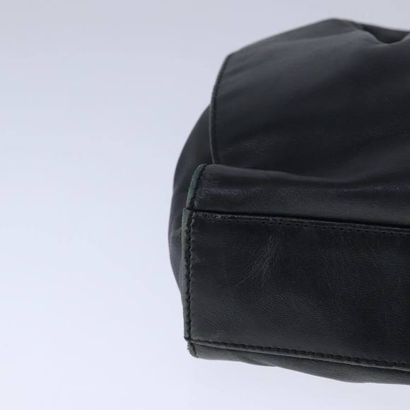 PRADA Hand Bag Leather Black Silver Auth 109379 - Picture 10 of 16